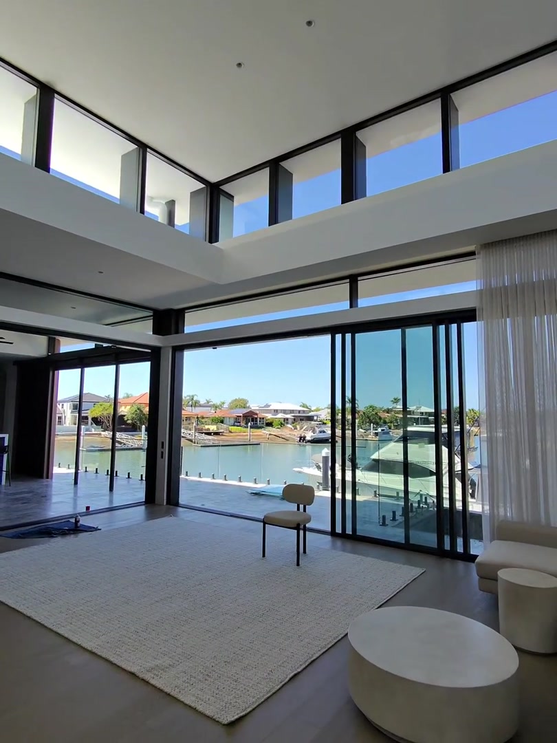 Automated corner sliding doors at Wildfire, Newport, Queensland