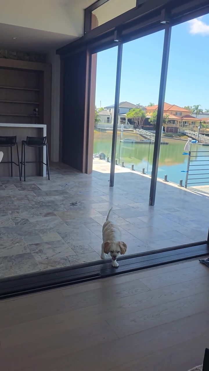 Architectural sliding glass door at Wildfire